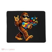 Bigfoot Rock Hand Autism Awareness Puzzle Mousepad thumb 0
