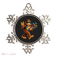 Bigfoot Rock Hand Autism Awareness Puzzle Ornament thumb 0