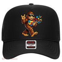 Bigfoot Rock Hand Autism Awareness Puzzle Hat thumb 0