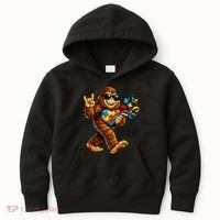 Bigfoot Rock Hand Autism Awareness Puzzle Kids Hoodie thumb 0