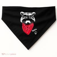 Bandito Raccoon In Red Scarf And Goggles USA-Made Doggie Bandana thumb 0