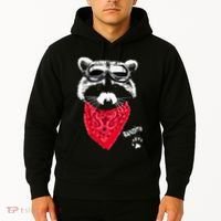 Bandito Raccoon In Red Scarf And Goggles Hoodie thumb 2
