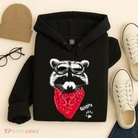 Bandito Raccoon In Red Scarf And Goggles Hoodie thumb 4