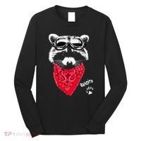 Bandito Raccoon In Red Scarf And Goggles Long Sleeve Shirt thumb 0