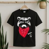Bandito Raccoon In Red Scarf And Goggles T-Shirt thumb 2