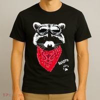 Bandito Raccoon In Red Scarf And Goggles T-Shirt thumb 3
