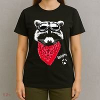 Bandito Raccoon In Red Scarf And Goggles T-Shirt thumb 4