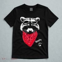 Bandito Raccoon In Red Scarf And Goggles T-Shirt thumb 5