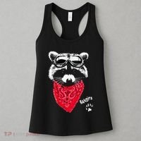 Bandito Raccoon In Red Scarf And Goggles Women's Tank Top thumb 3