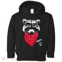 Bandito Raccoon In Red Scarf And Goggles Toddler Hoodie thumb 0