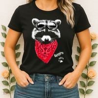 Bandito Raccoon In Red Scarf And Goggles Women's T-Shirt thumb 2