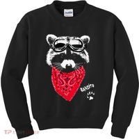 Bandito Raccoon In Red Scarf And Goggles Kids Sweatshirt thumb 0