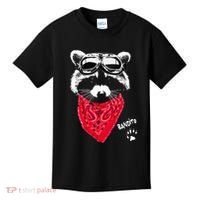 Bandito Raccoon In Red Scarf And Goggles Kids T-Shirt thumb 0