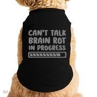Brain Rot In Progress CanT Talk Gaming Brainrot Meme Doggie Tank thumb 0