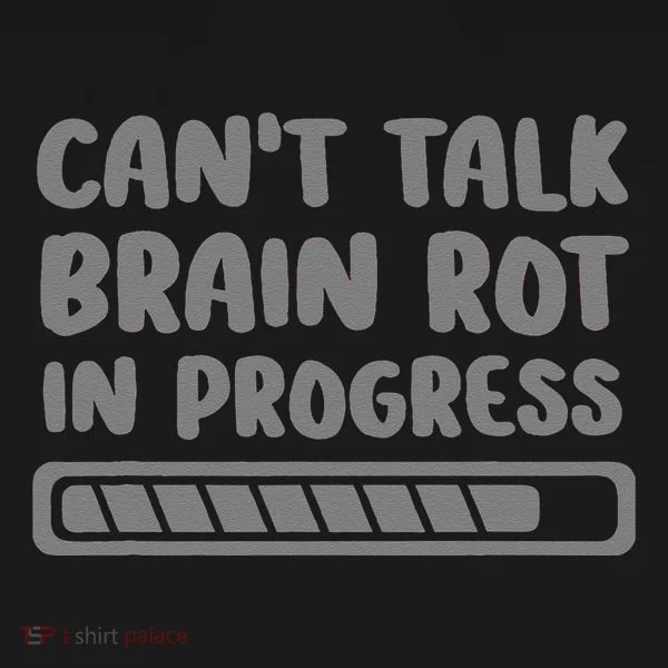 Brain Rot In Progress CanT Talk Gaming Brainrot Meme Bucket Hat