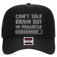 Brain Rot In Progress CanT Talk Gaming Brainrot Meme Hat thumb 0