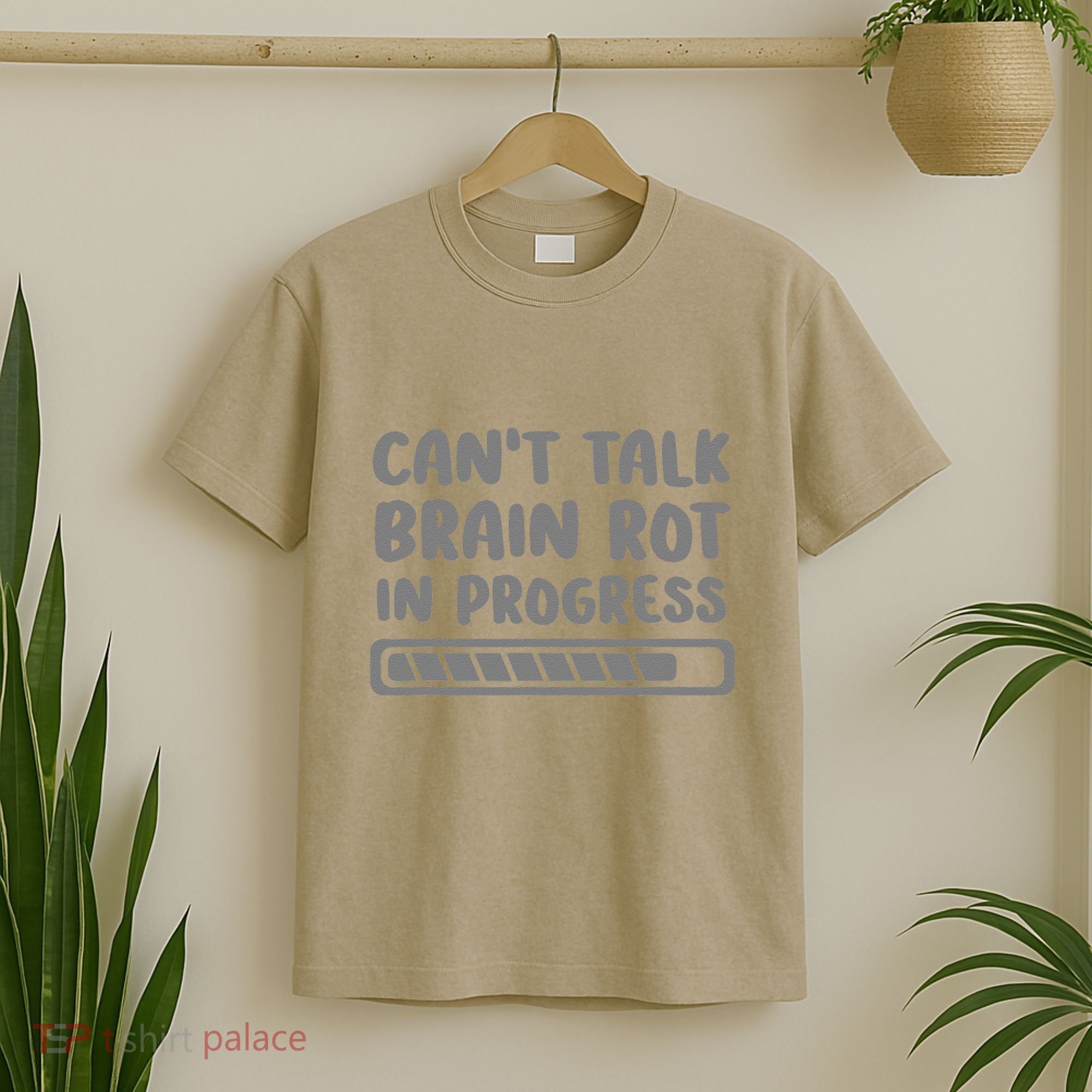 Brain Rot In Progress CanT Talk Gaming Brainrot Meme T-Shirt