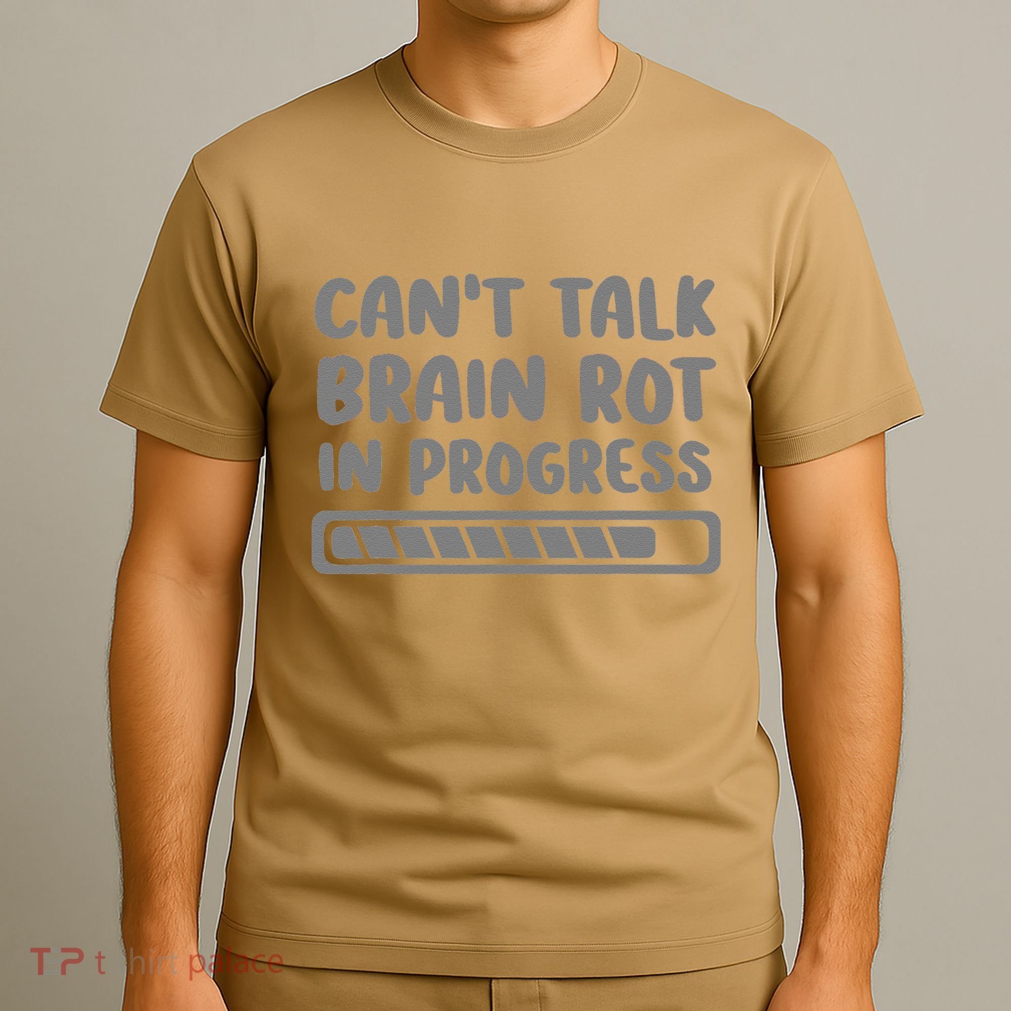 Brain Rot In Progress CanT Talk Gaming Brainrot Meme T-Shirt
