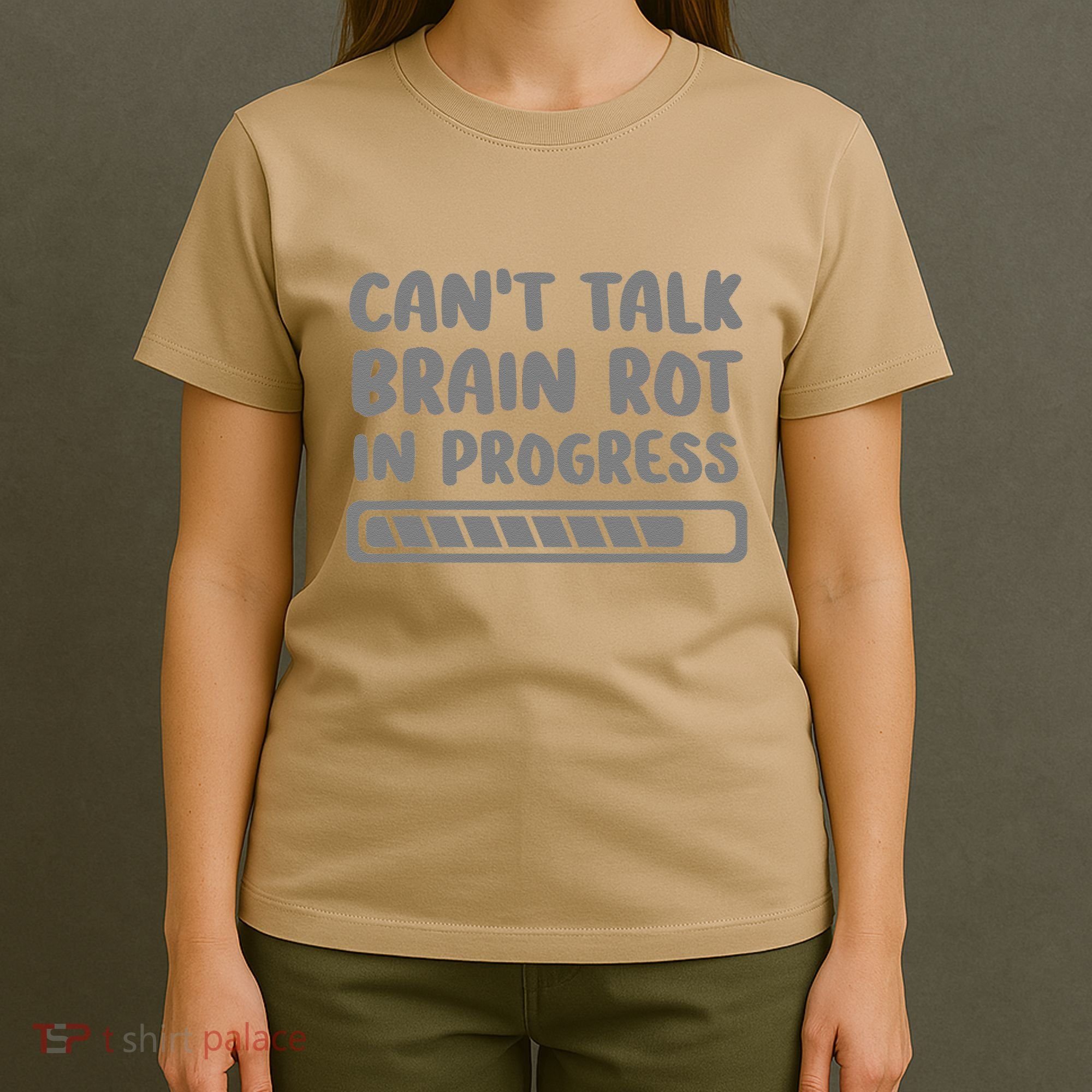 Brain Rot In Progress CanT Talk Gaming Brainrot Meme T-Shirt