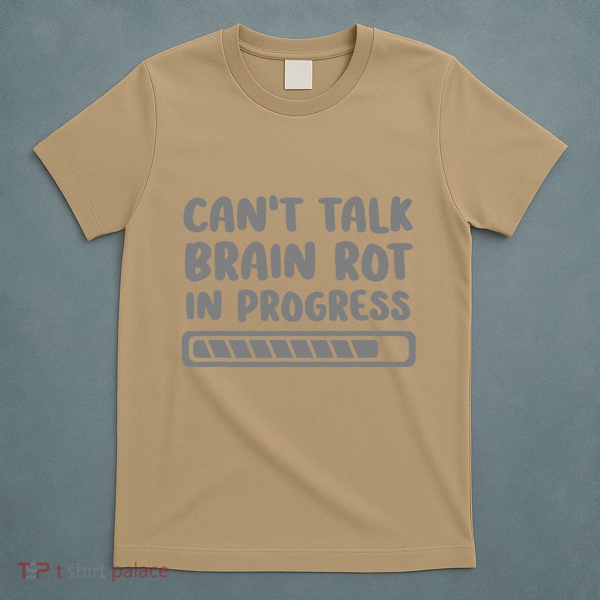 Brain Rot In Progress CanT Talk Gaming Brainrot Meme T-Shirt