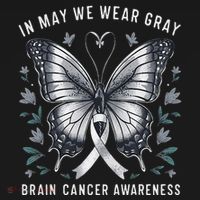 Butterfly Ribbon In May We Wear Gray Brain Cancer Awareness Women's Tank Top thumb 5
