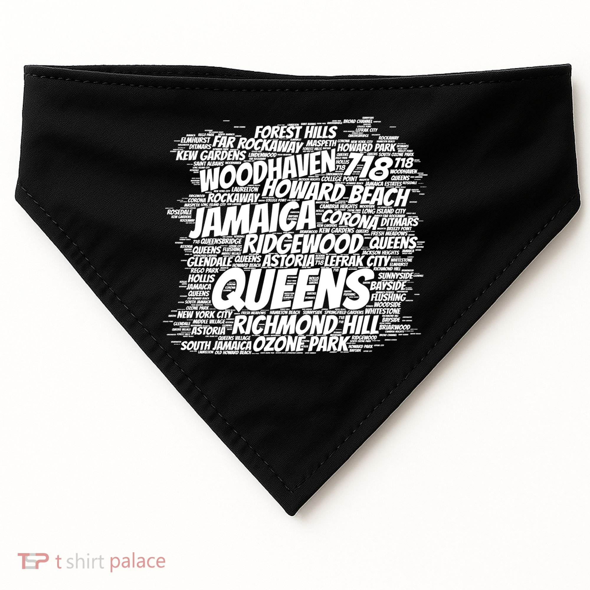 Born Raised In Queens Borough New York City USA-Made Doggie Bandana