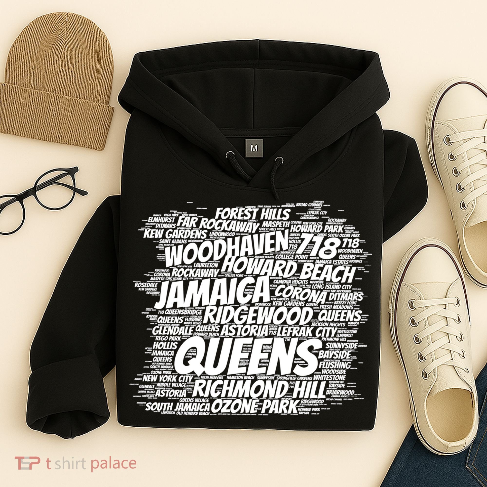 Born Raised In Queens Borough New York City Hoodie