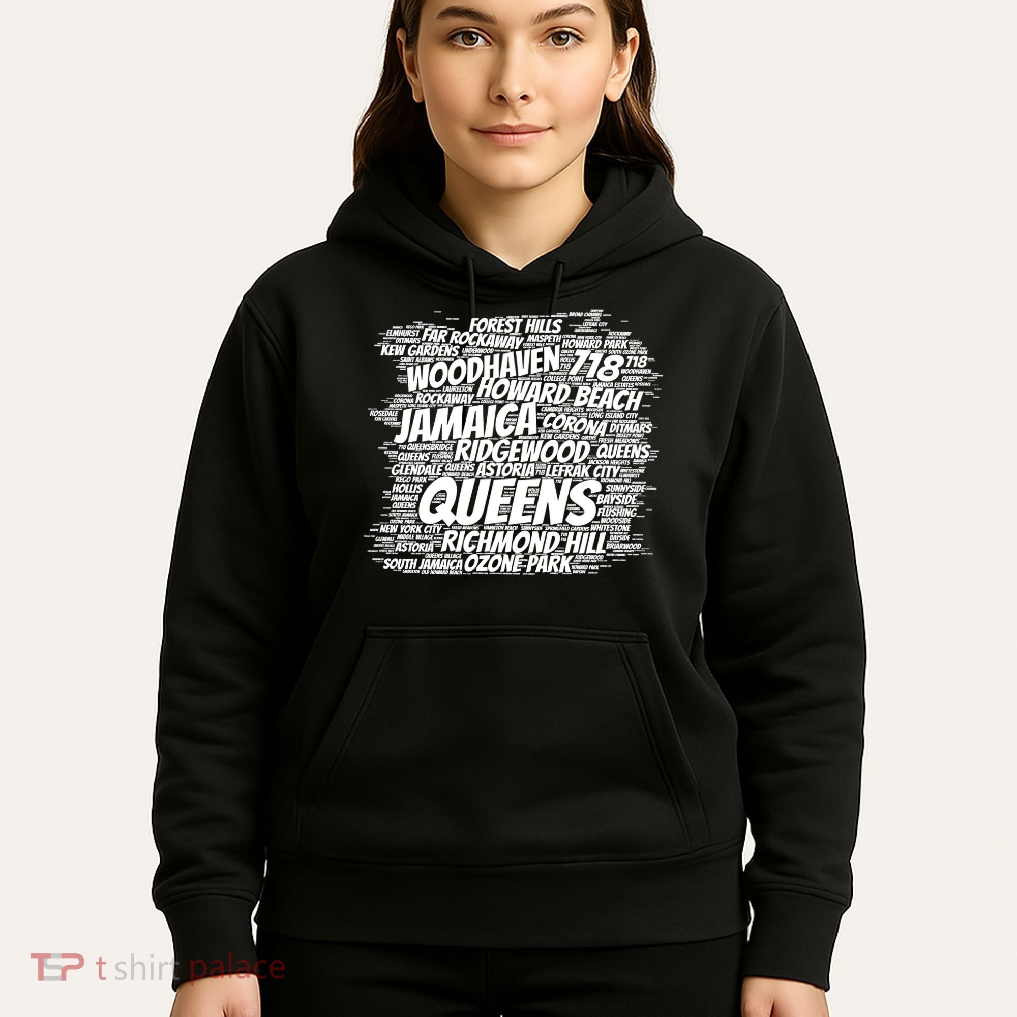 Born Raised In Queens Borough New York City Hoodie