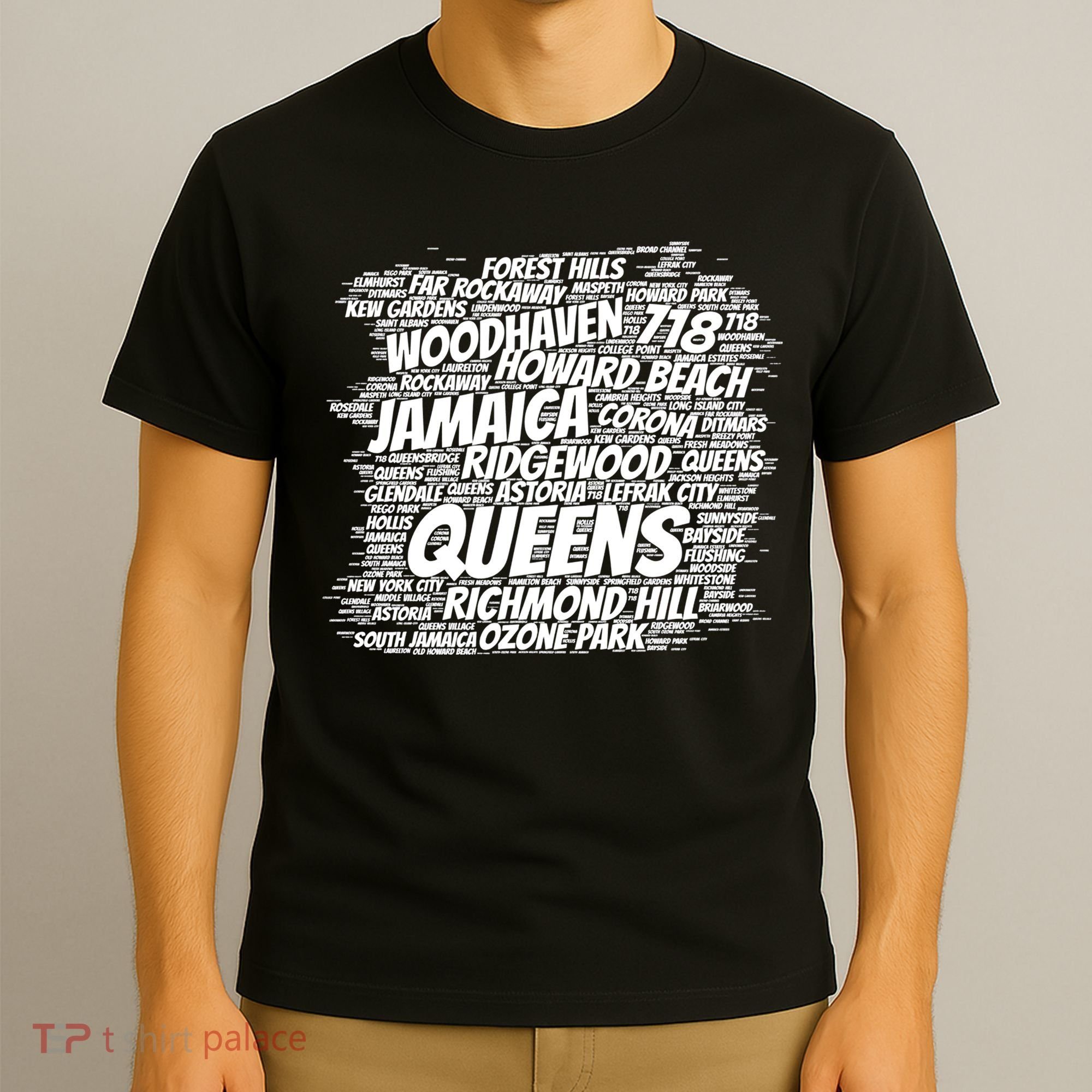 Born Raised In Queens Borough New York City T-Shirt