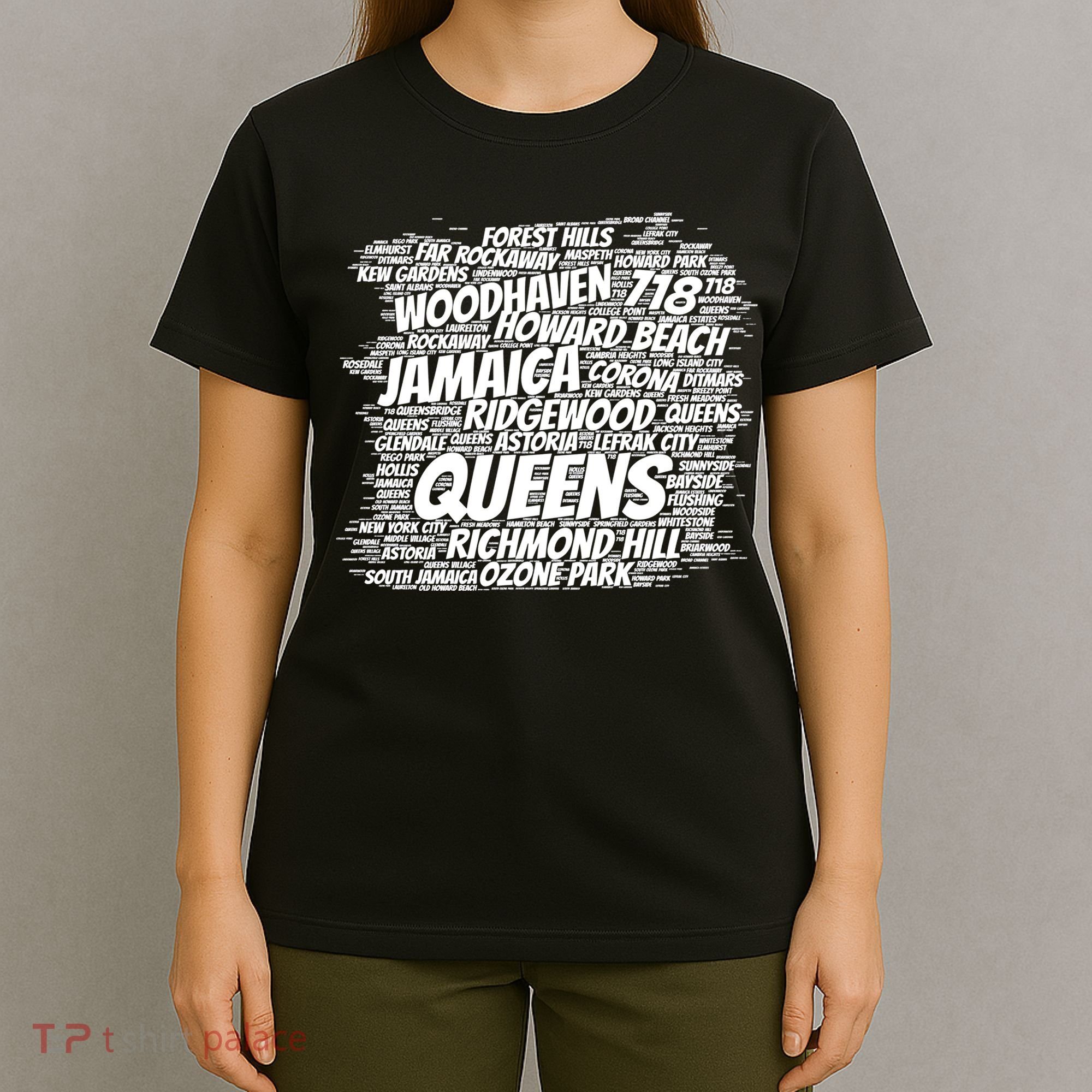 Born Raised In Queens Borough New York City T-Shirt