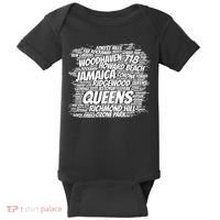 Born Raised In Queens Borough New York City Baby Bodysuit thumb 0