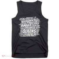Born Raised In Queens Borough New York City Tank Top thumb 0