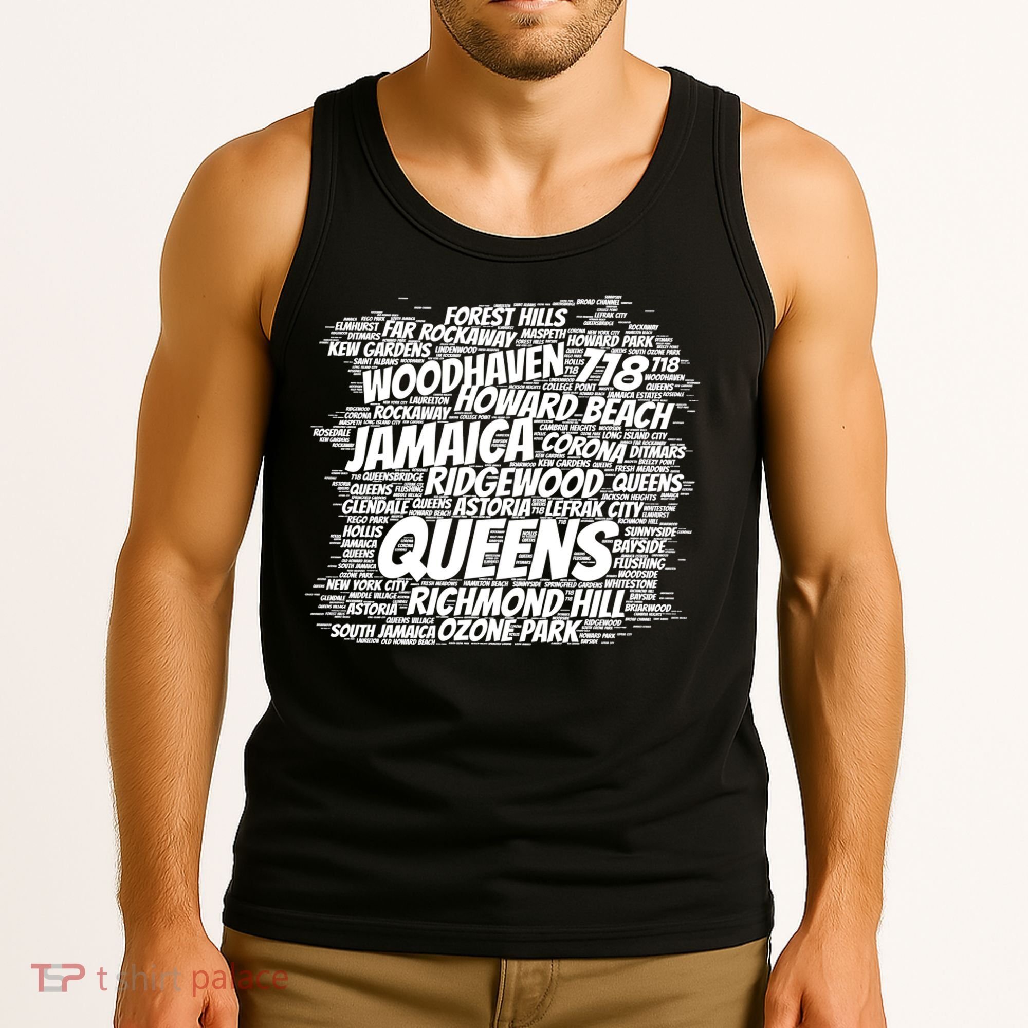 Born Raised In Queens Borough New York City Tank Top