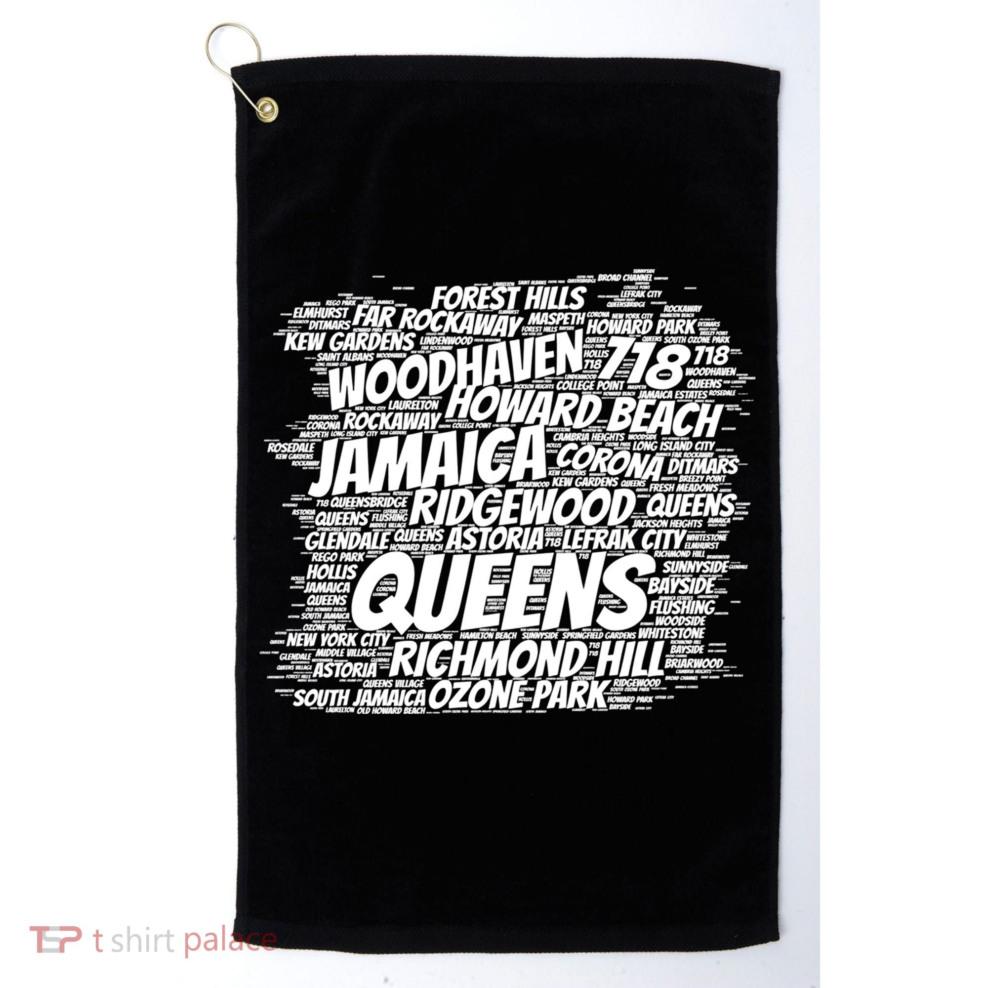 Born Raised In Queens Borough New York City Golf Towel
