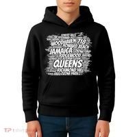 Born Raised In Queens Borough New York City Kids Hoodie thumb 4