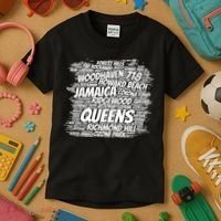Born Raised In Queens Borough New York City Kids T-Shirt thumb 3