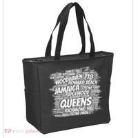 Born Raised In Queens Borough New York City Tote Bag thumb 2