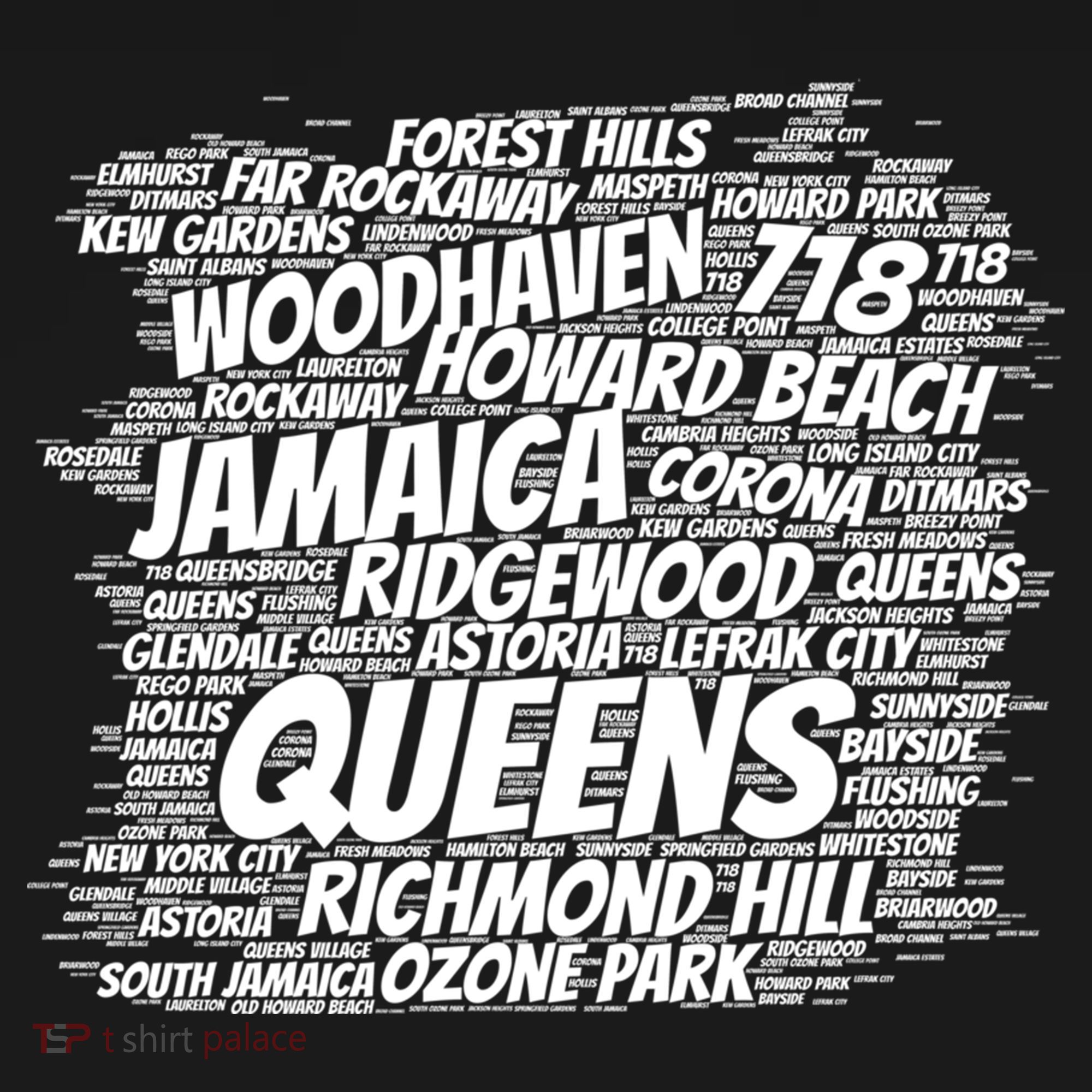 Born Raised In Queens Borough New York City Gift T-Shirt