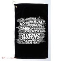 Born Raised In Queens Borough New York City Gift Golf Towel thumb 0