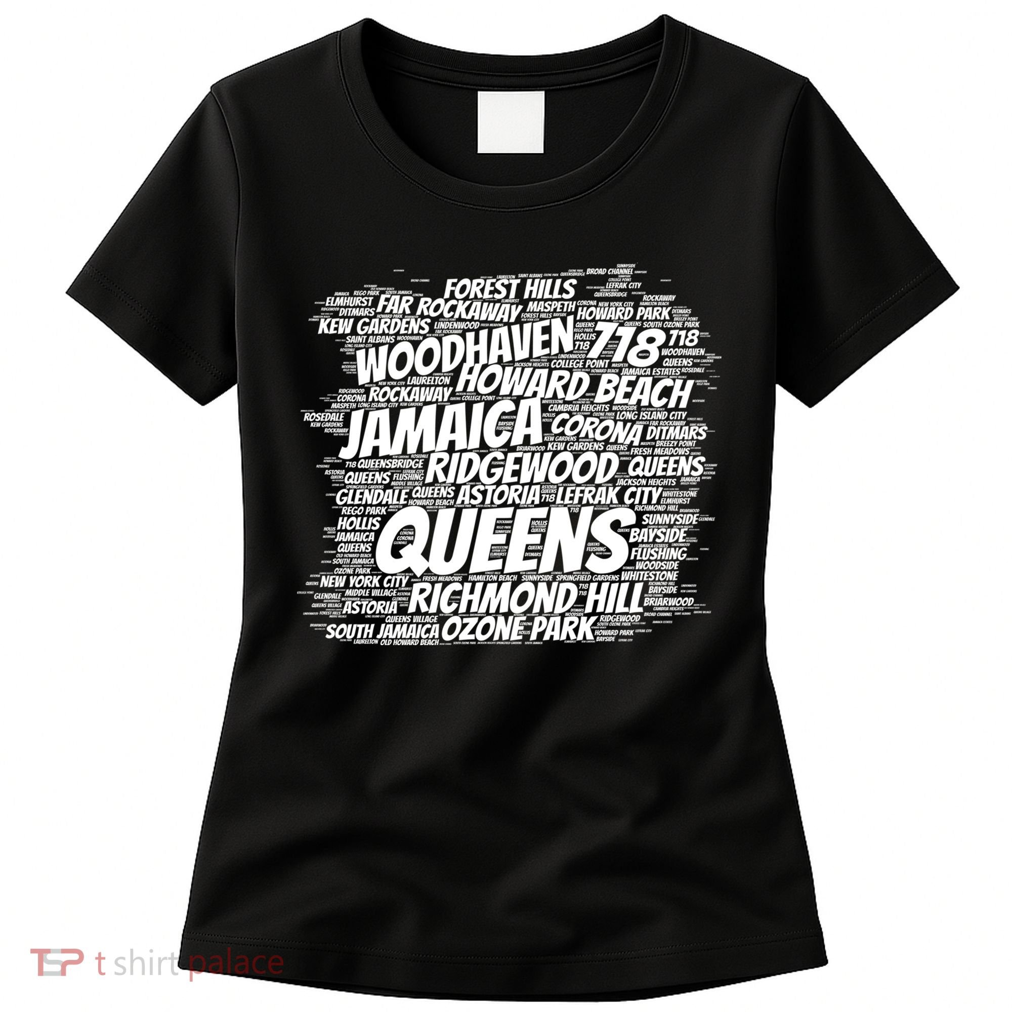 Born Raised In Queens Borough New York City Gift Women's T-Shirt