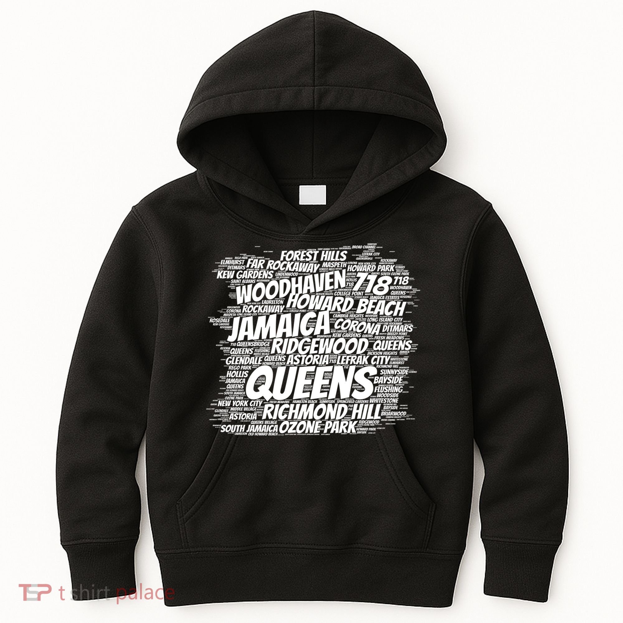 Born Raised In Queens Borough New York City Gift Kids Hoodie