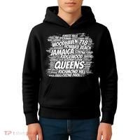 Born Raised In Queens Borough New York City Gift Kids Hoodie thumb 4