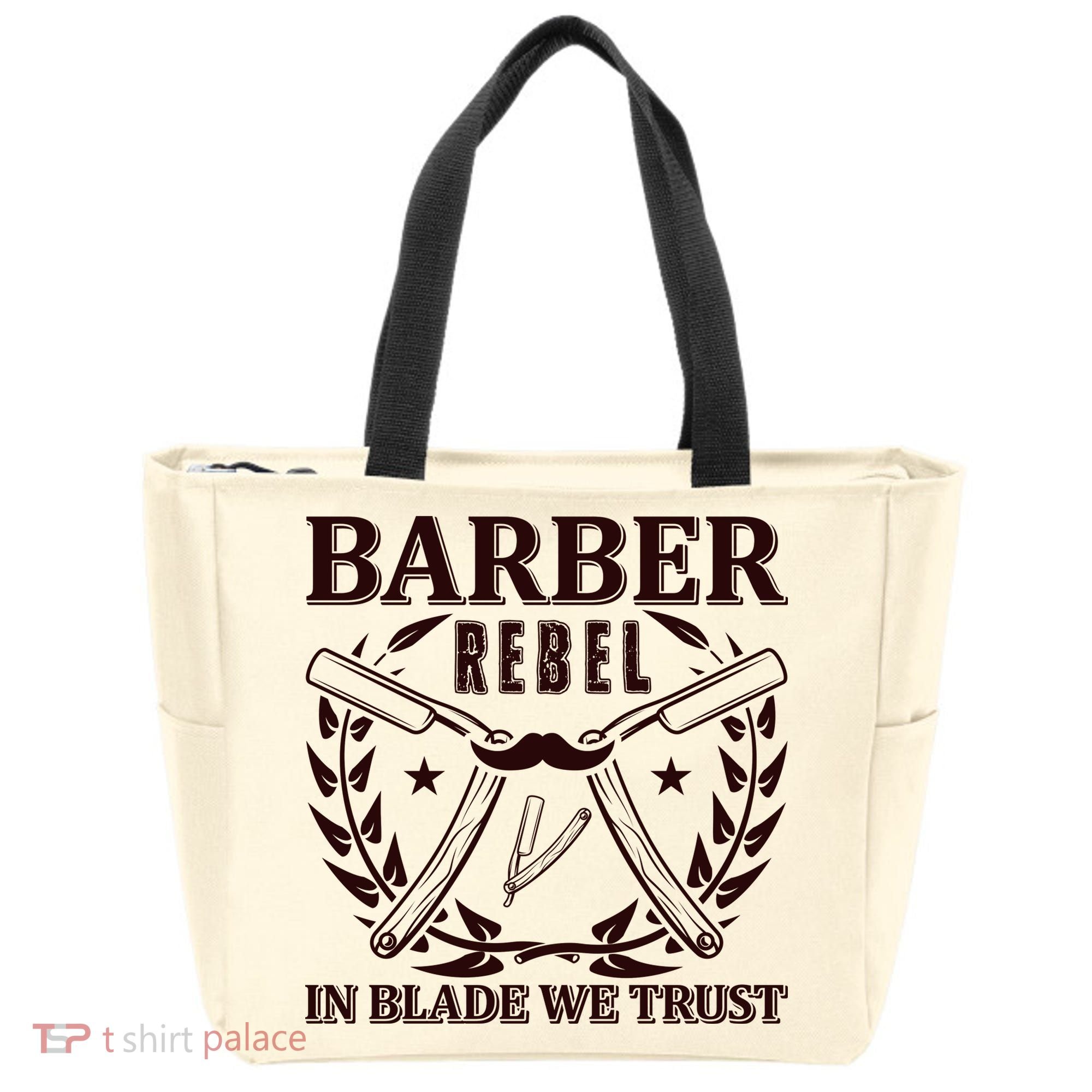 Barber Rebel In Blade We Trust Tote Bag