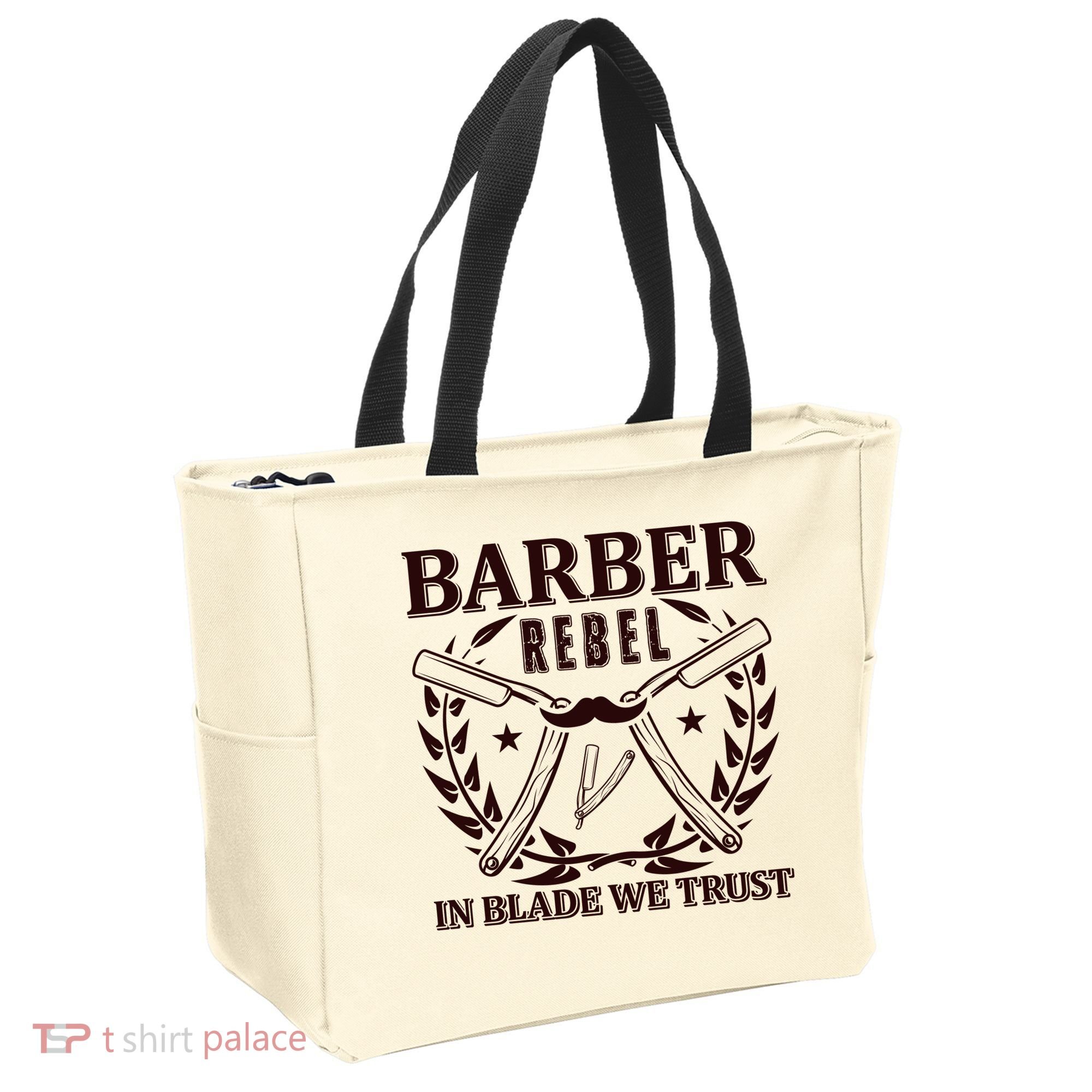 Barber Rebel In Blade We Trust Tote Bag