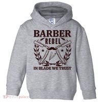 Barber Rebel In Blade We Trust Toddler Hoodie thumb 0