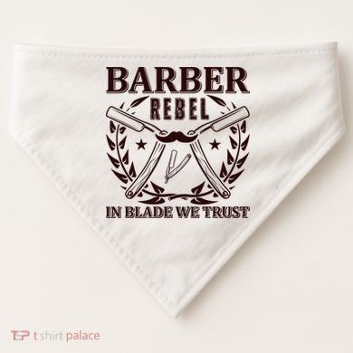 Barber Rebel In Blade We Trust USA-Made Doggie Bandana