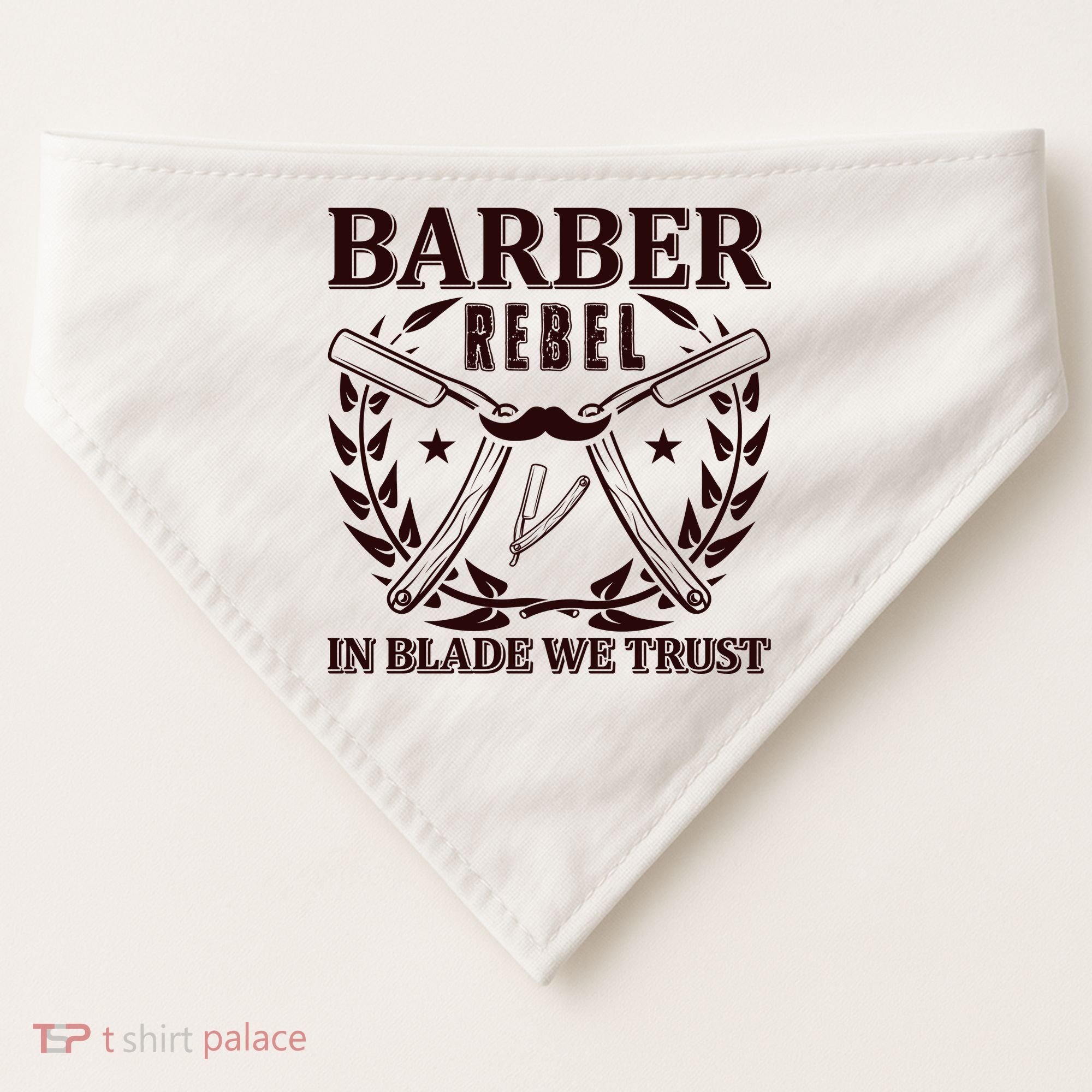 Barber Rebel In Blade We Trust USA-Made Doggie Bandana