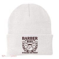 Barber Rebel In Blade We Trust Beanie thumb 0