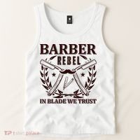 Barber Rebel In Blade We Trust Tank Top thumb 2