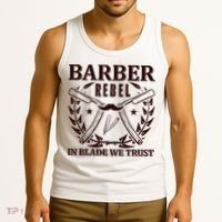 Barber Rebel In Blade We Trust Tank Top thumb 3